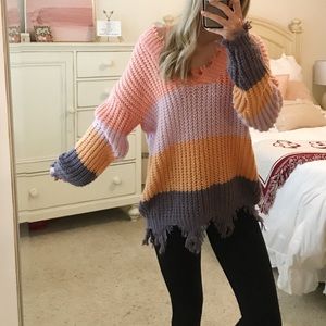 Oversized chunky knit sweater